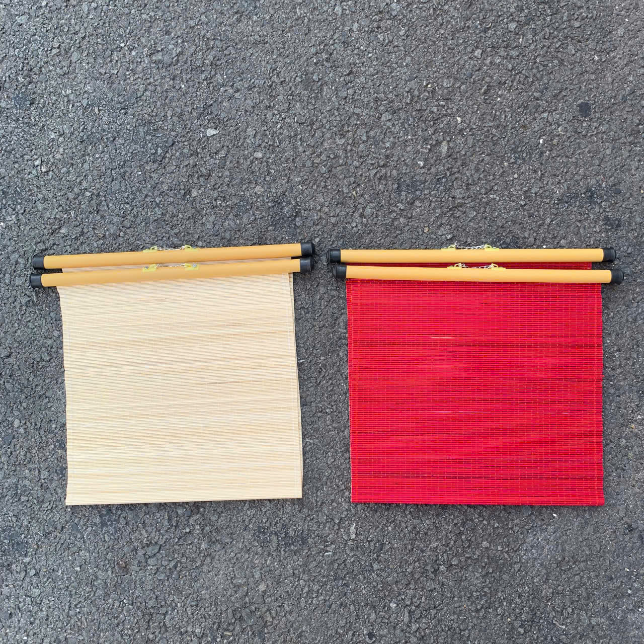 Mành tre 30x60 dán câu đối, vẽ tranh - Mành tăm tre trang trí Tết decor (có ống treo)