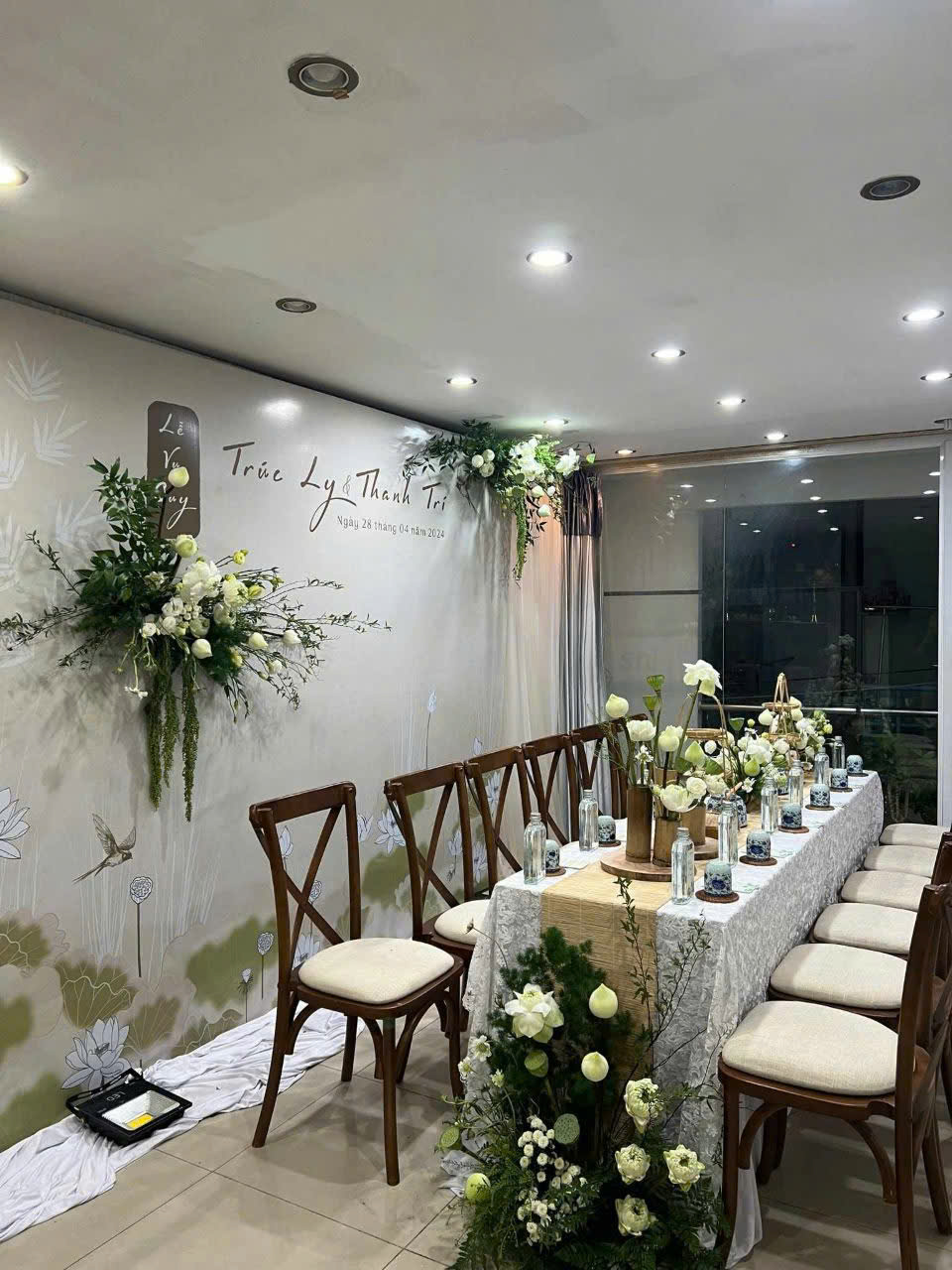 Mành tre trang trí, mành tăm tre khổ 30cm trải bàn gia tiên, trang trí tiệc cưới