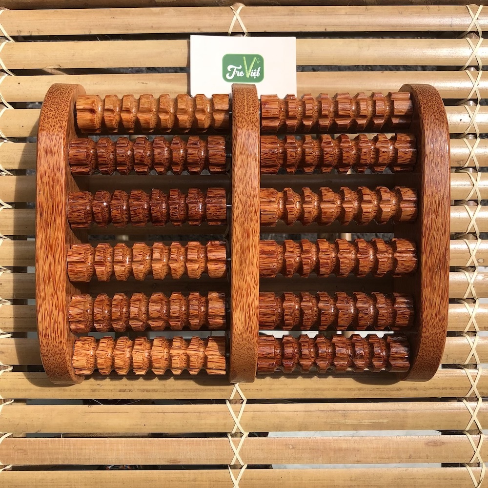 Bàn lăn Massage bàn tay, bàn chân gỗ dừa - Mát xa trị liệu