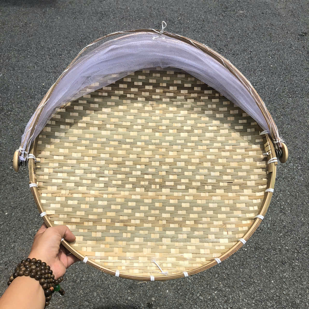 Mẹt Cật Tre Lồng Bàn/ Mẹt Lồng Bàn Đậy Đồ Ăn Tránh Bụi/ Ruồi Muỗi - Bamboo Food Storage Tray With Cover