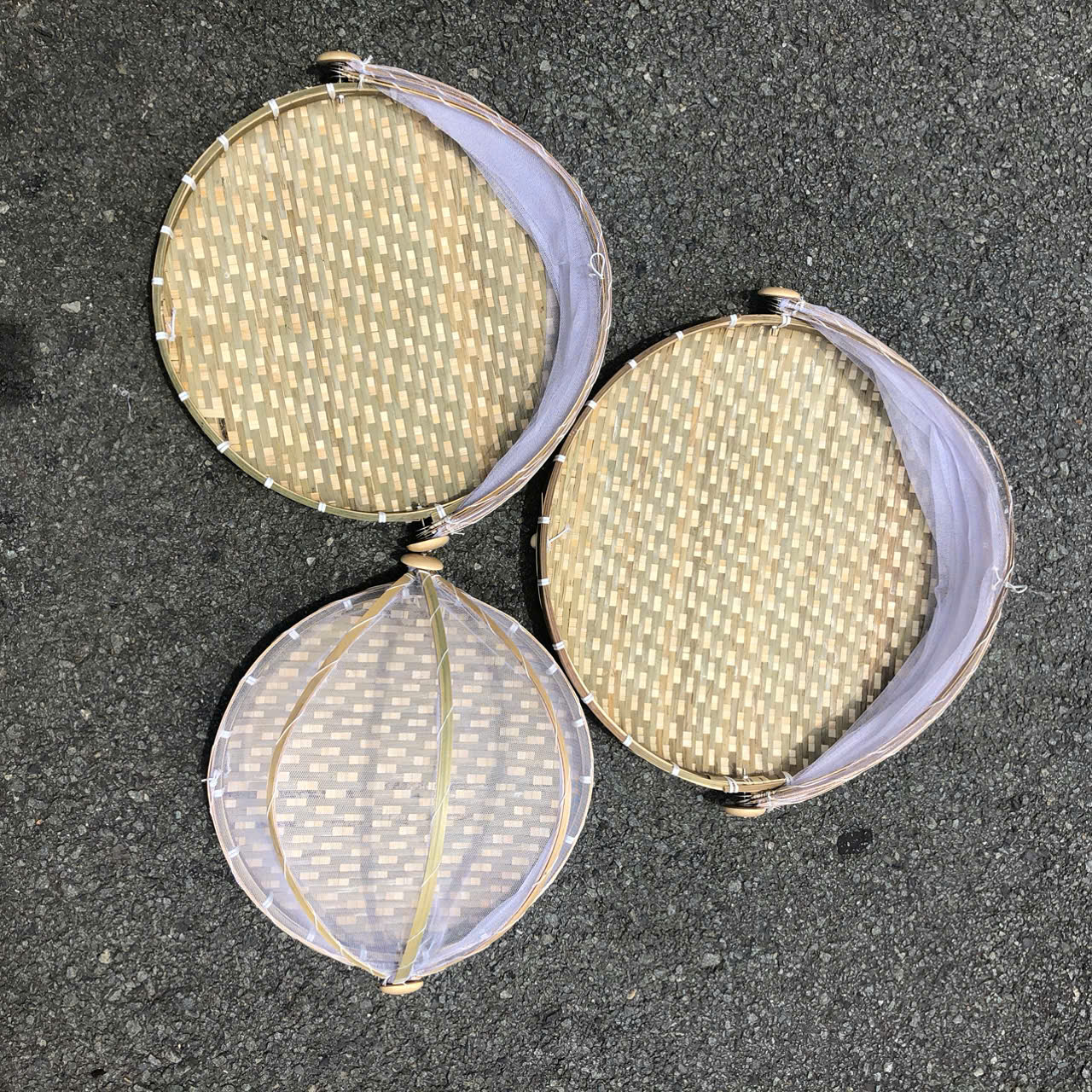 Mẹt Cật Tre Lồng Bàn/ Mẹt Lồng Bàn Đậy Đồ Ăn Tránh Bụi/ Ruồi Muỗi - Bamboo Food Storage Tray With Cover