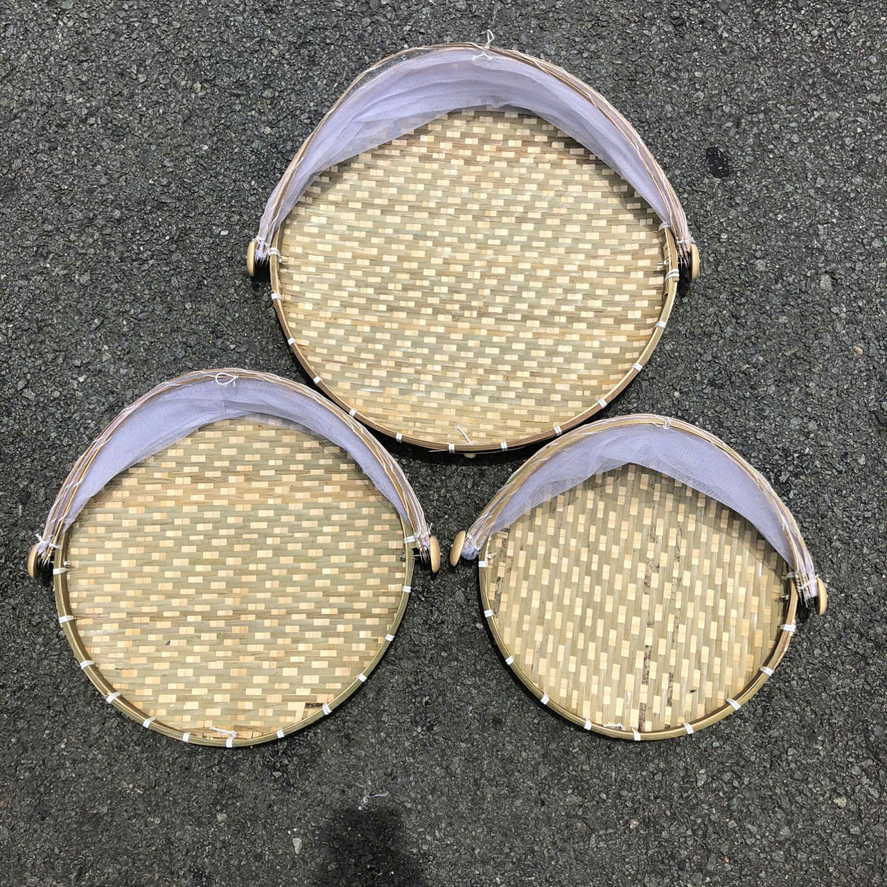 Mẹt Cật Tre Lồng Bàn/ Mẹt Lồng Bàn Đậy Đồ Ăn Tránh Bụi/ Ruồi Muỗi - Bamboo Food Storage Tray With Cover