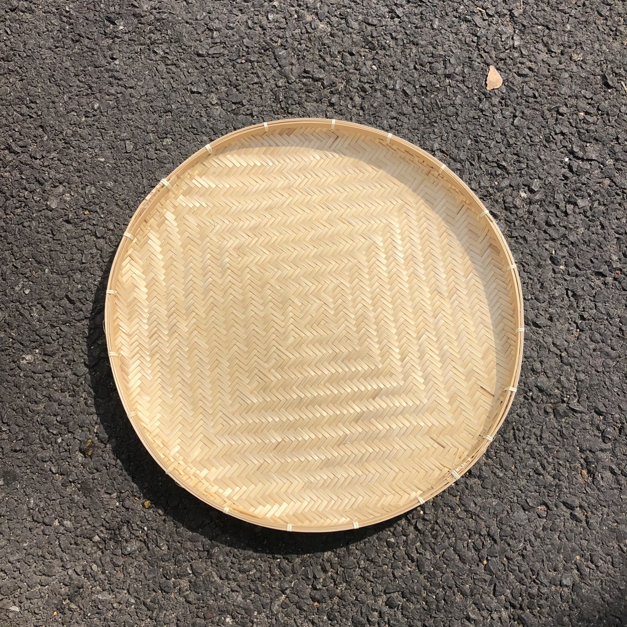 Mẹt trắng to 60cm cạp mây - Mẹt tre đựng đồ trang trí decor thân thiện môi trường