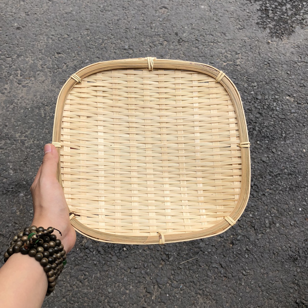 Mẹt Tre Hình Vuông - Dĩa tre đựng đồ chụp ảnh