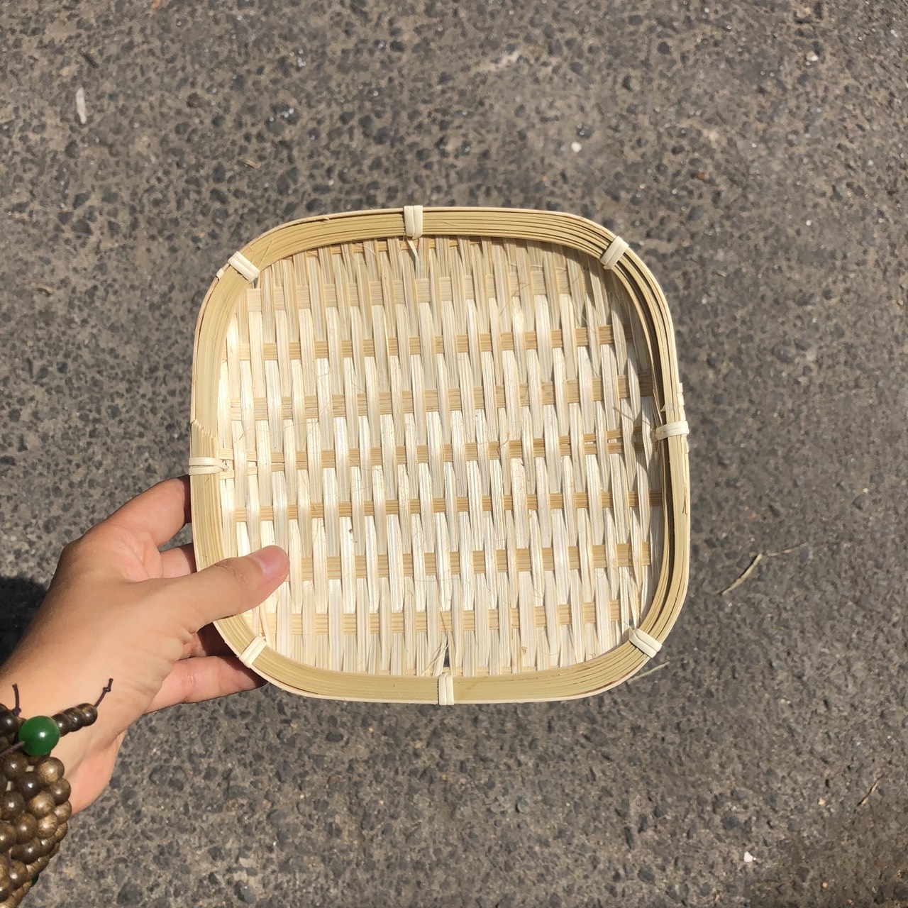 Mẹt Tre Hình Vuông - Dĩa tre đựng đồ chụp ảnh