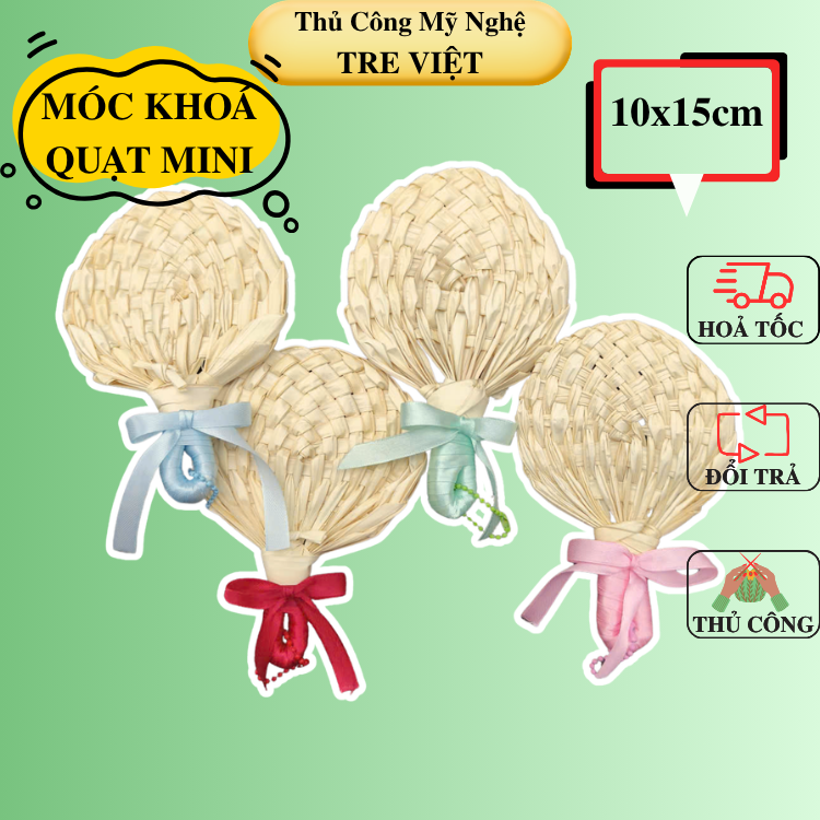 Móc khoá Quạt mini xinh xắn - Charm móc khoá làm quà tặng hàng  thủ công Việt Nam
