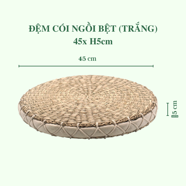 Đệm cói chữ nhật 45cm