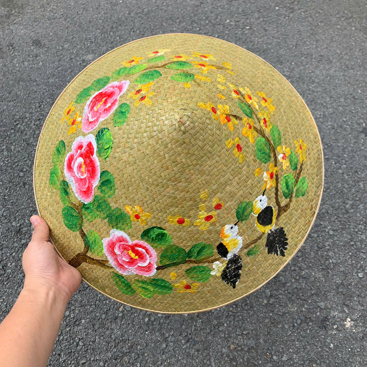 Nón lá cỏ bàng vẽ nhiều mẫu - Nón cỏ chắc chắn (mẫu đẹp)