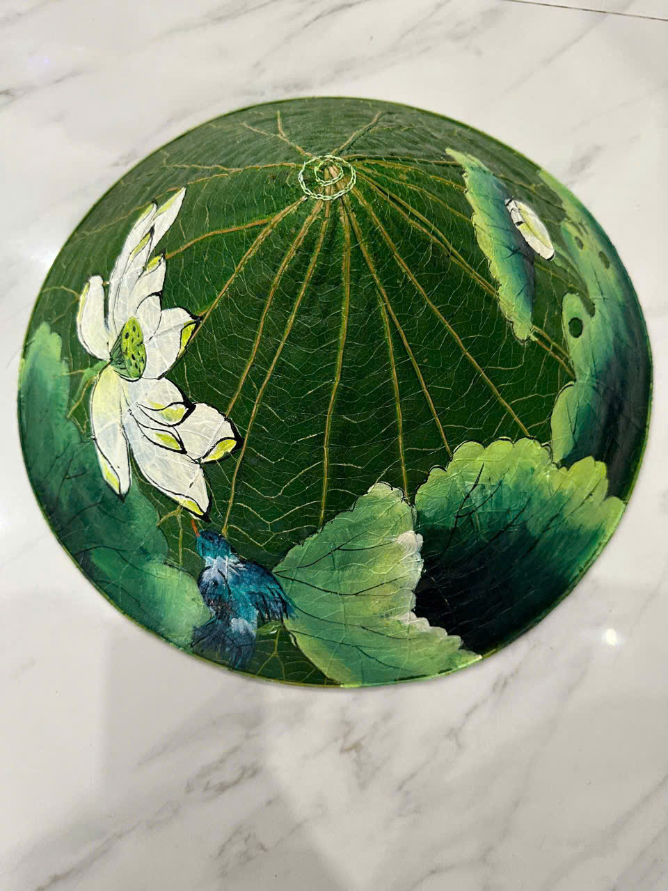 Nón lá bằng sen vẽ hoa - Nón lá sen chắc chắn (mẫu đẹp)