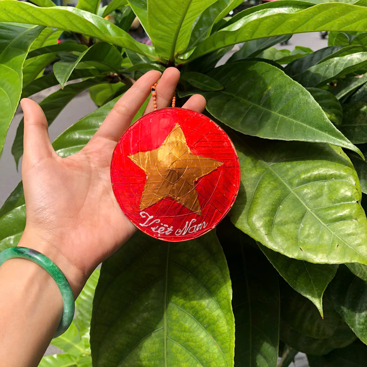 Charm nón lá mini vẽ nhiều mẫu - Móc khoá nón lá đeo túi