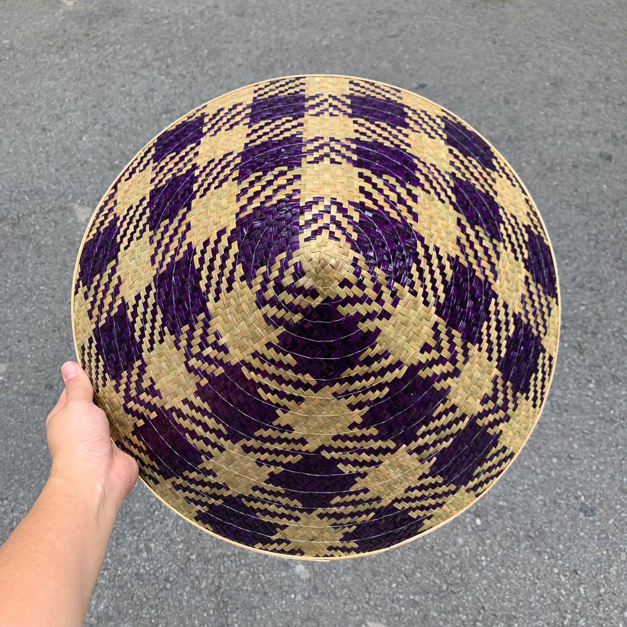 Nón lá cỏ bàng trơn phối màu - Nón cỏ chắc chắn (mẫu đẹp)