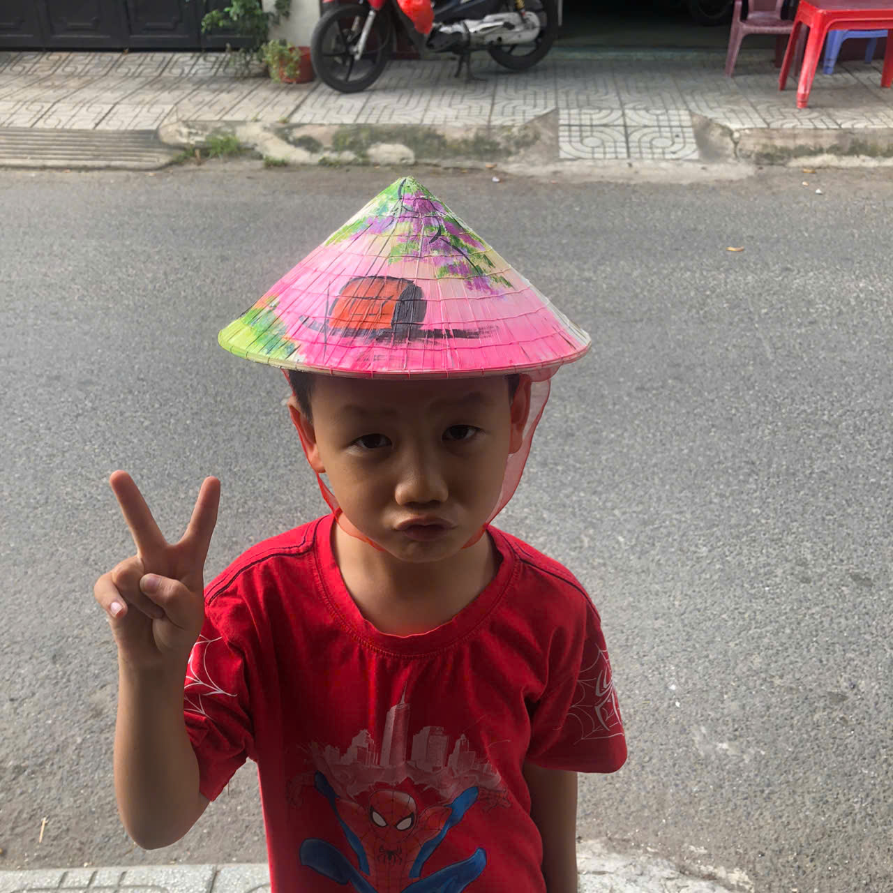 Nón lá Huế vẽ trang trí decor phong cách đồng quê -  Nón lá biểu diễn văn nghệ nhiều kích thước