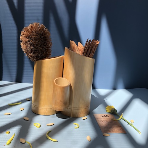 Ống tre đựng đũa tăm - Bamboo Holder