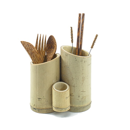 Ống tre đựng đũa tăm - Bamboo Holder