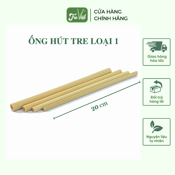 Ống hút tre tự nhiên - Bamboo Straws