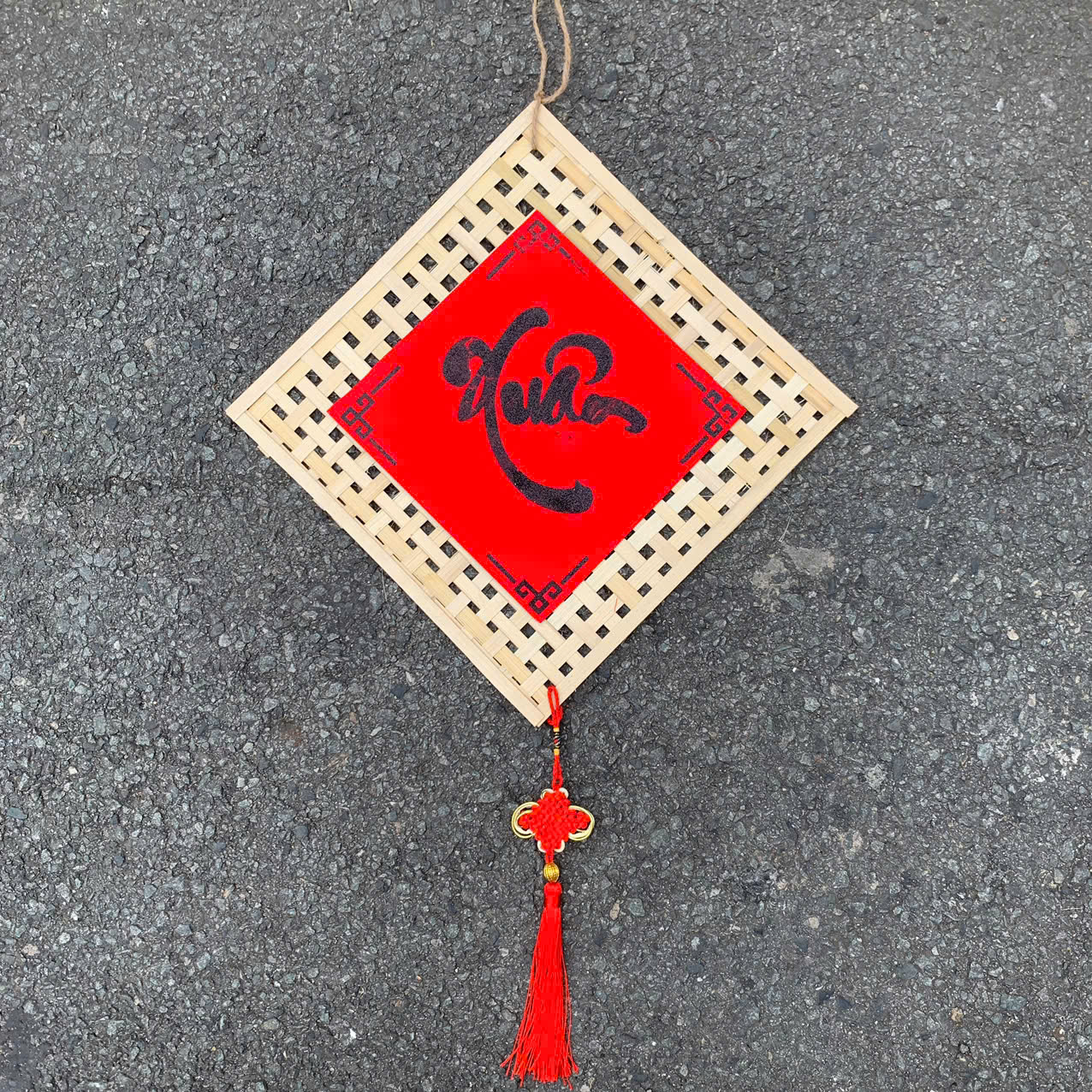 Tấm Treo Trang Trí Tết - Tấm tre treo cửa Tết (nhiều mẫu) - Phên tre, Vỉ tre trang trí, decor