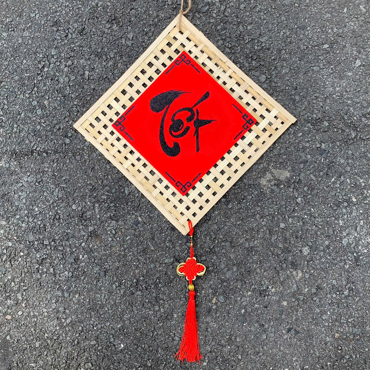 Tấm Treo Trang Trí Tết - Tấm tre treo cửa Tết (nhiều mẫu) - Phên tre, Vỉ tre trang trí, decor