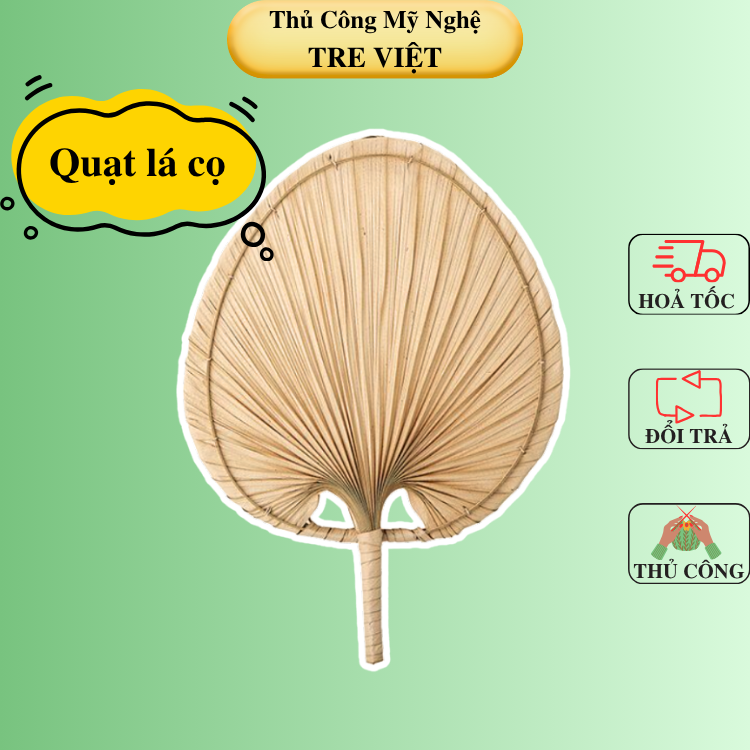 Quạt Lá Cọ - Quạt Cầm Tay Đan Thủ Công Decor / Treo tường