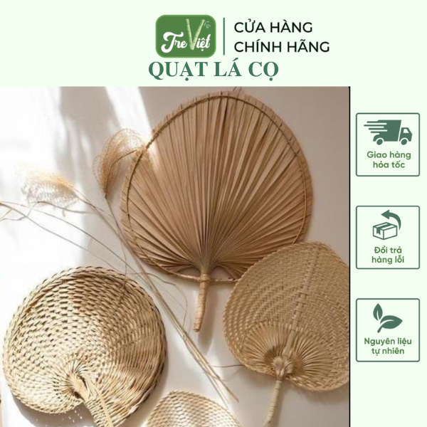 Quạt Lá Cọ - Quạt Cầm Tay Đan Thủ Công Decor / Treo tường
