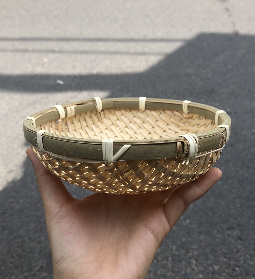 Rổ nhỏ decor đựng kẹo/ đồ trang trí - Rổ tre mini rá tre nhí