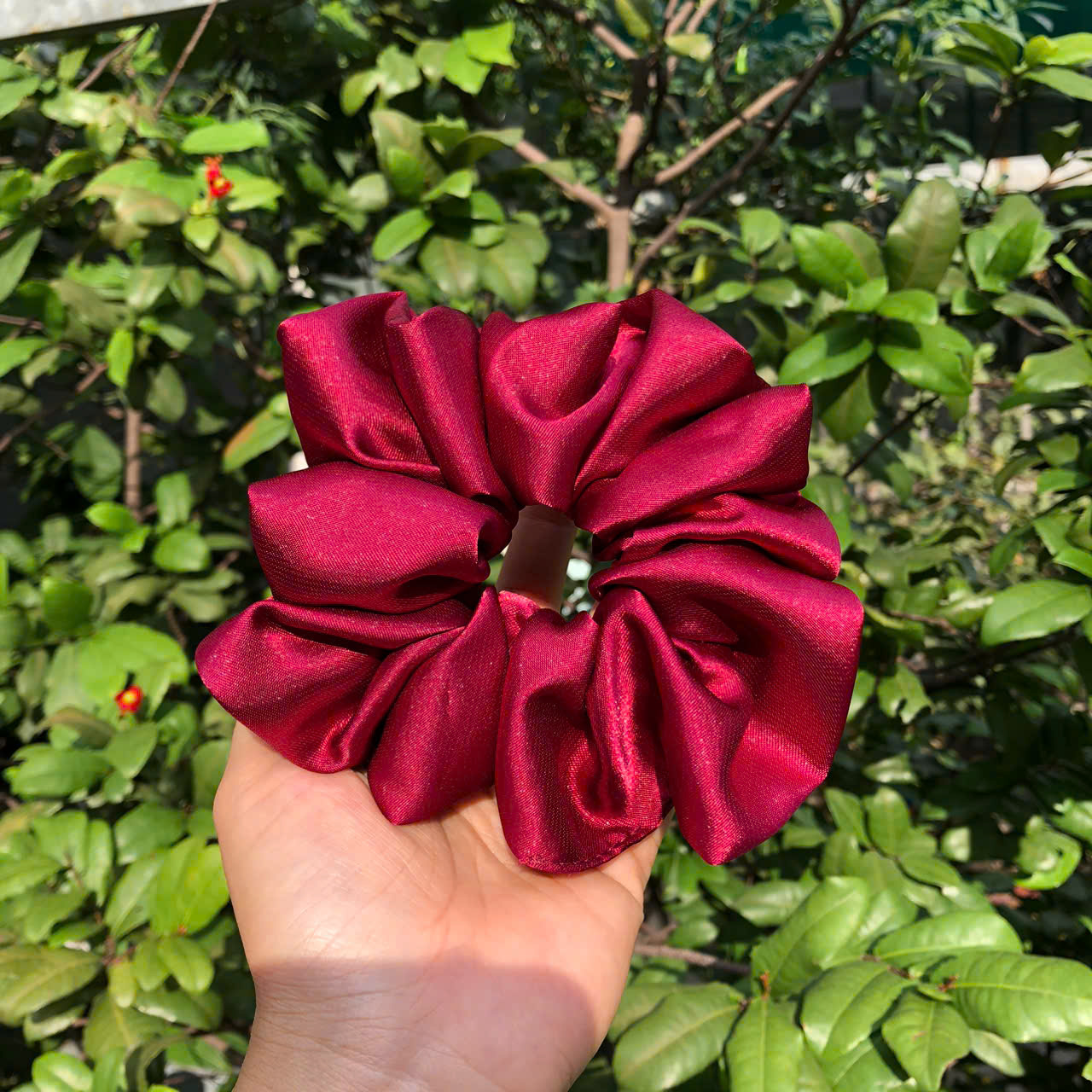 Dây Cột Tóc Scrunchie Handmade -Lụa Bóng Xinh Xắn Siêu Co Giãn
