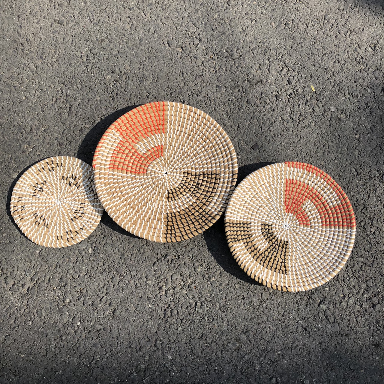 Set Dĩa Cói Treo Tường - Set Đĩa Cói Trang Trí Tường