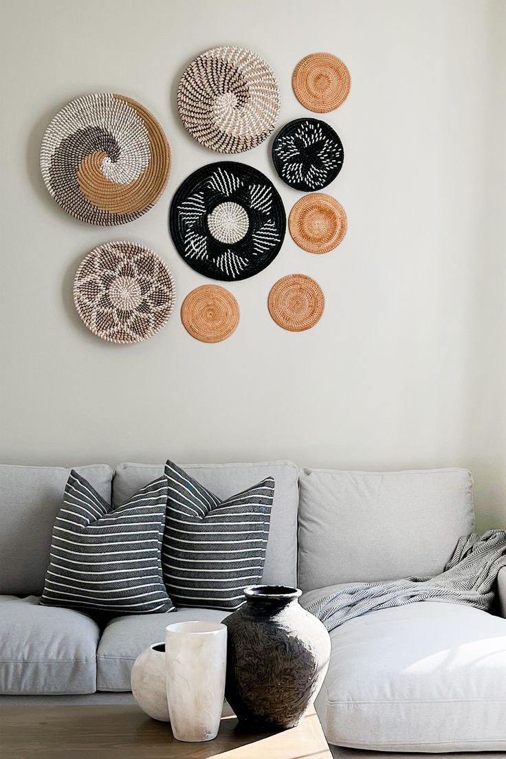 Set Dĩa Cói Treo Tường - Set Đĩa Cói Trang Trí Tường