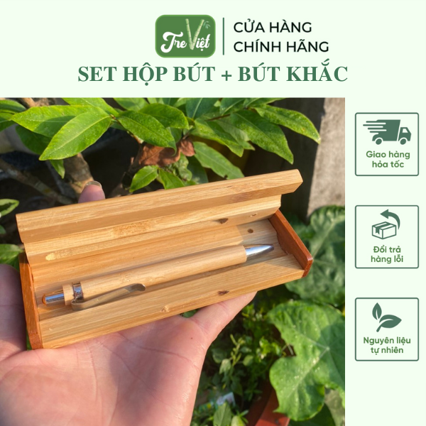 Set hộp bút kèm bút khắc tên logo hoặc câu chúc