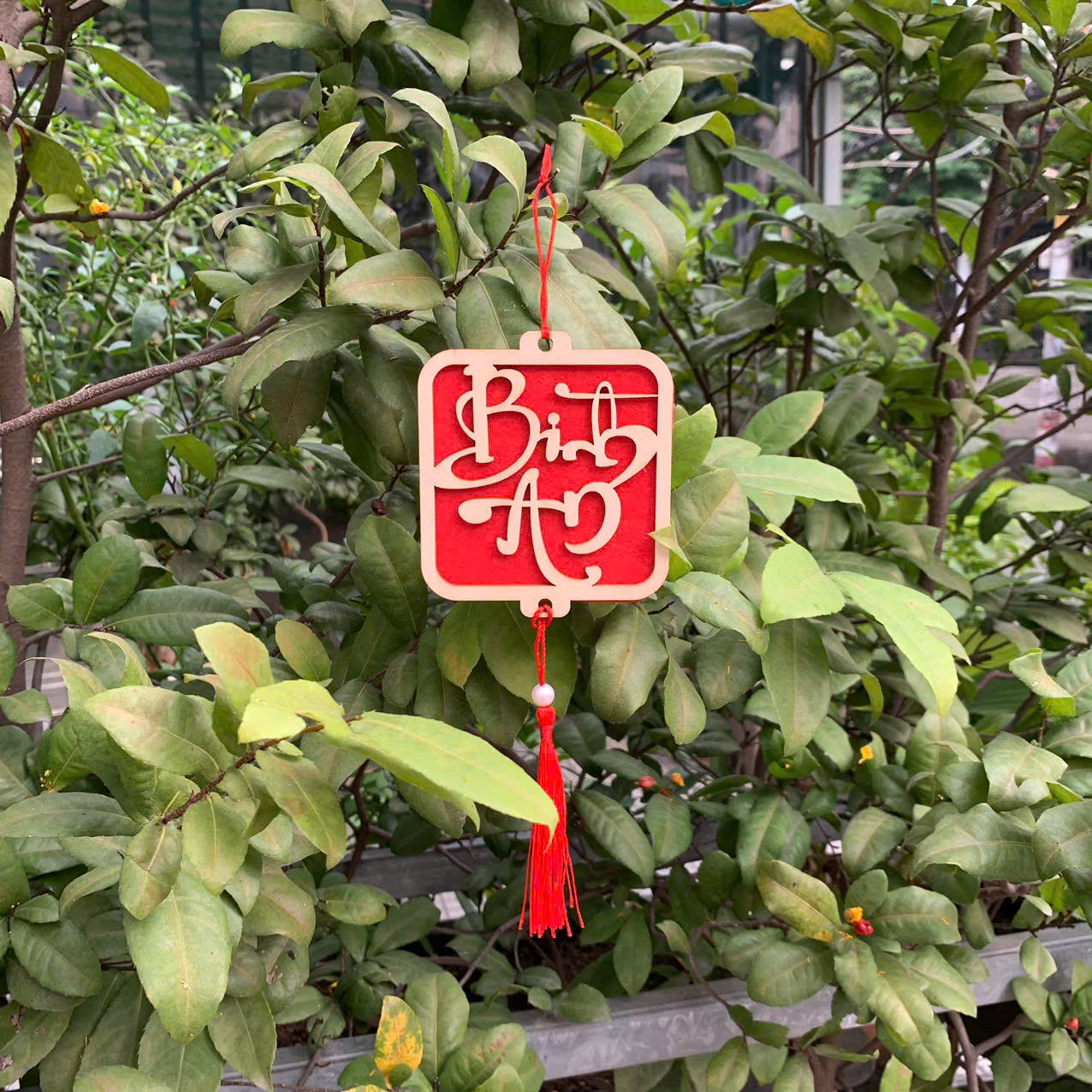 TAG GỖ treo trang trí hộp quà - THẺ TREO trang trí Tết, treo mai đào