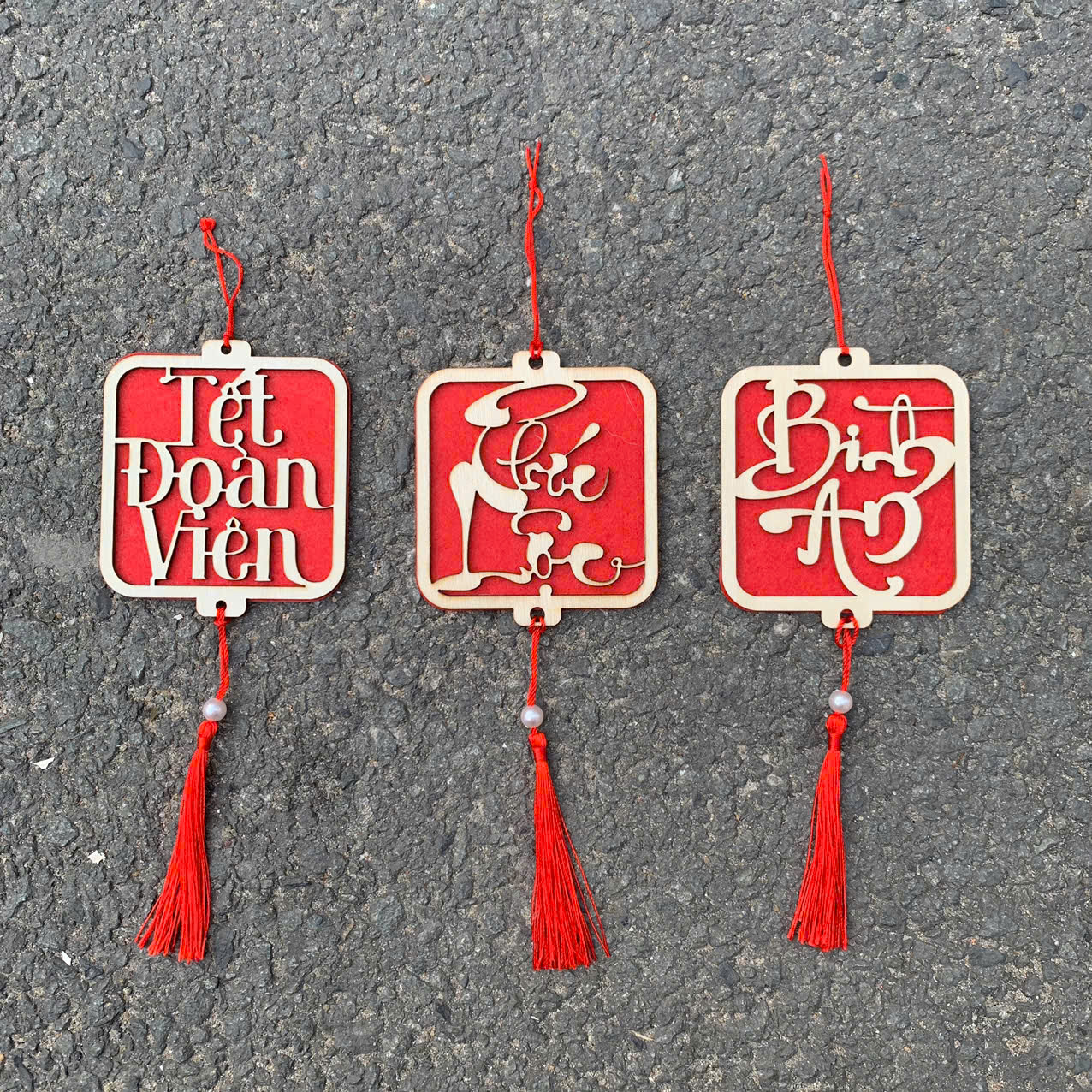 TAG GỖ treo trang trí hộp quà - THẺ TREO trang trí Tết, treo mai đào