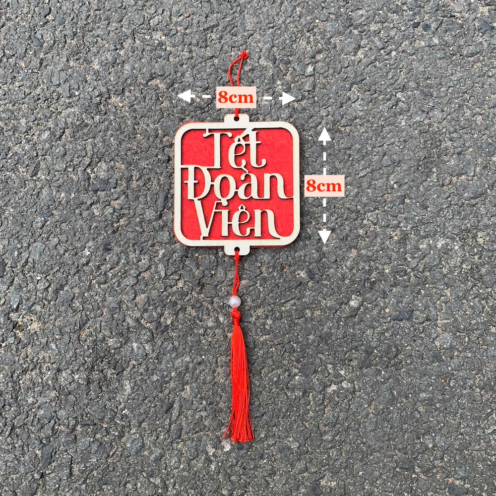 TAG GỖ treo trang trí hộp quà - THẺ TREO trang trí Tết, treo mai đào