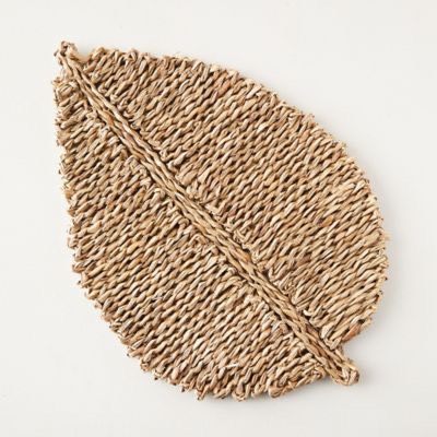 Thảm Cói Trải Sàn Hình Lá Trang Trí Decor Nhà Cửa Chụp Ảnh Cực Xinh