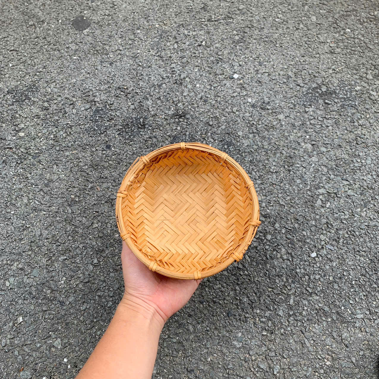 Thúng tre hun khói nhiều kích thước- Winnowing Basket
