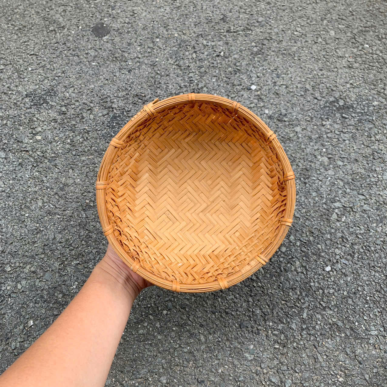 Thúng tre hun khói nhiều kích thước- Winnowing Basket