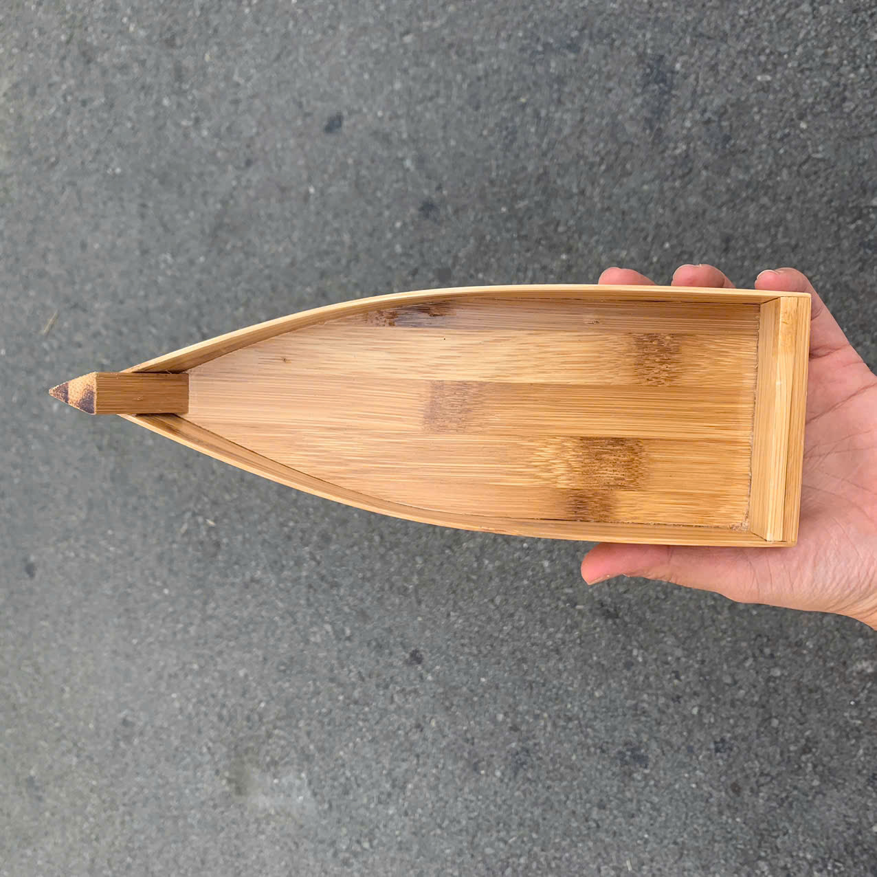 Thuyền tre sushi - thuyền tre mini trang trí đựng đồ ăn