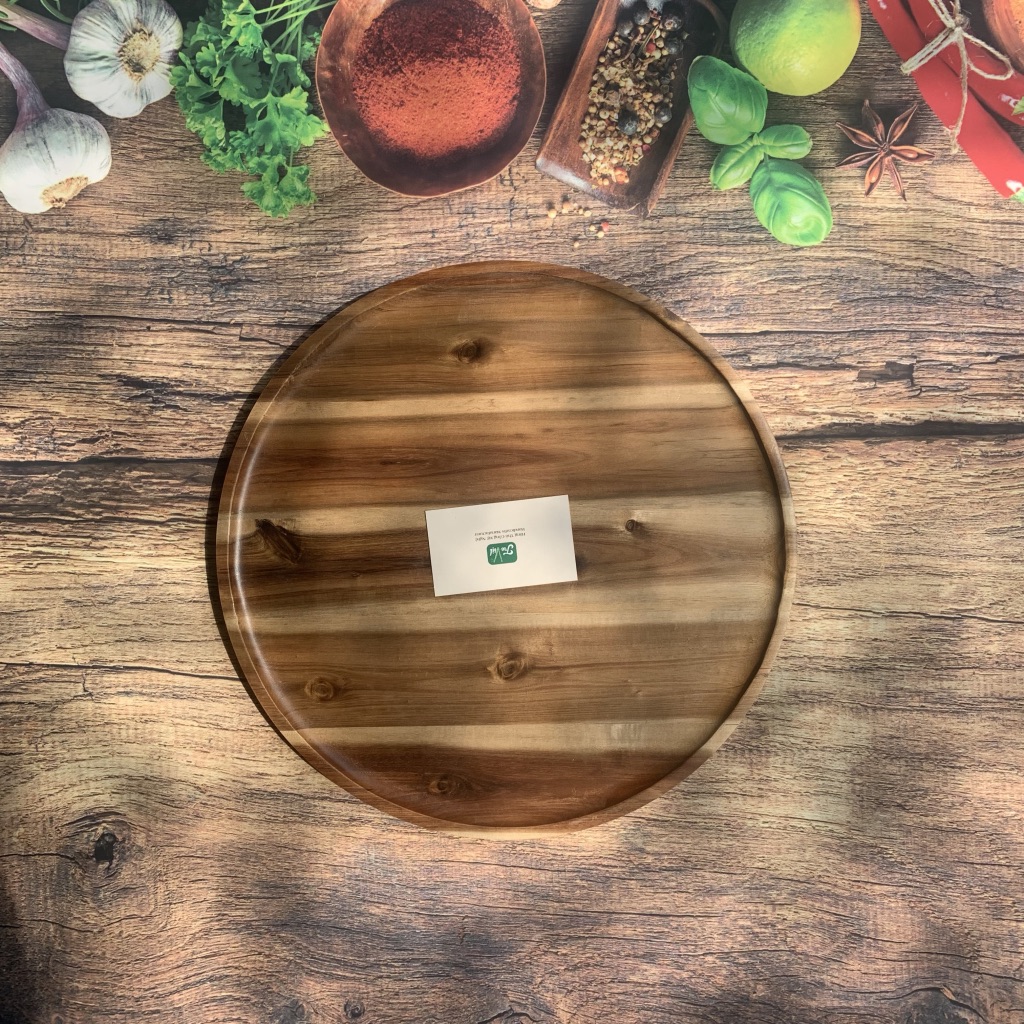 Khay gỗ trang trí đựng đồ ăn chụp ảnh - Thớt gỗ decor cho nhà hàng/ khách sạn/ quán ăn