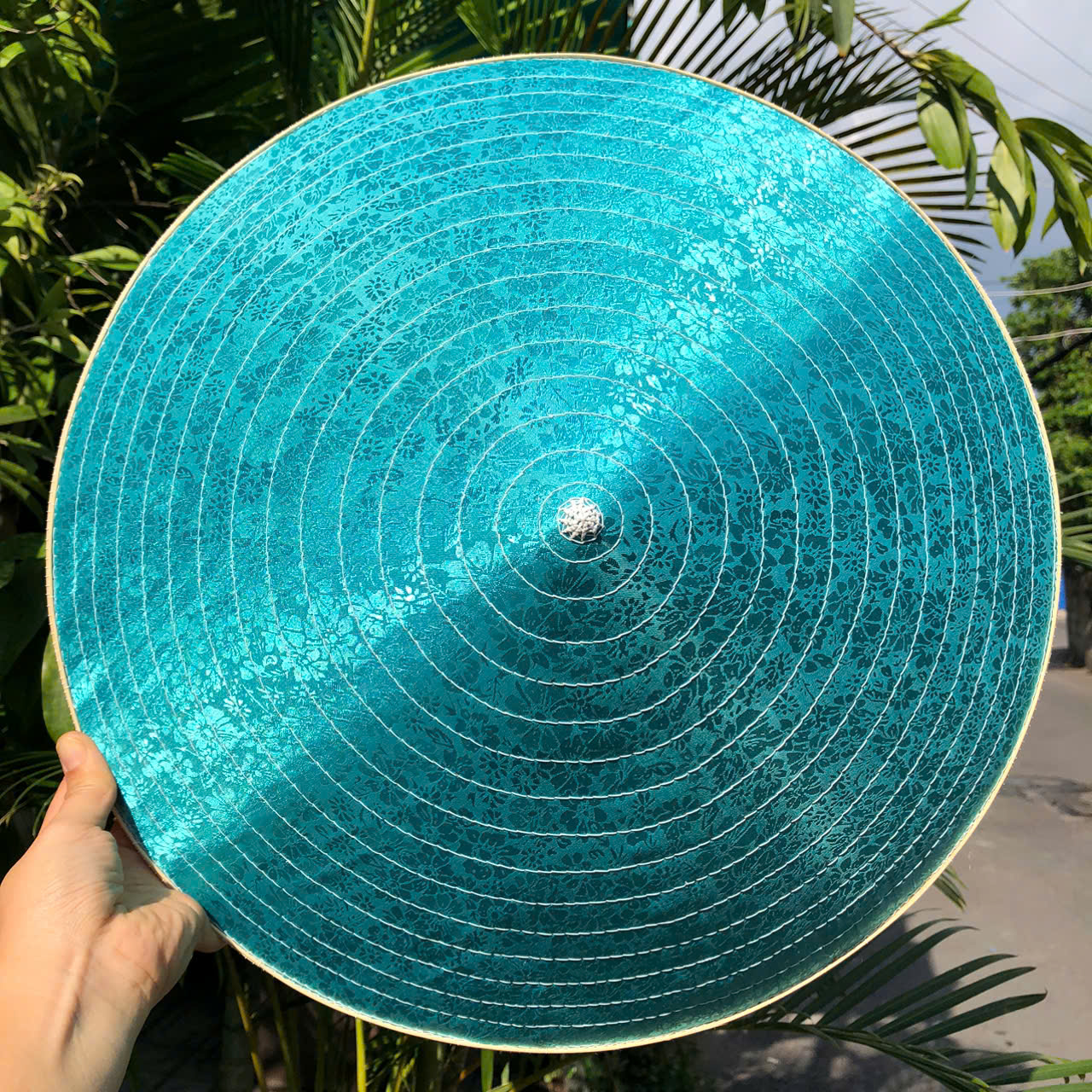 (16 vòng - 42cm )Nón lá LỤA đẹp - Nón lụa 2 lớp dày chắc chắn dùng che nắng/ chụp ảnh (có sẵn dây nón)