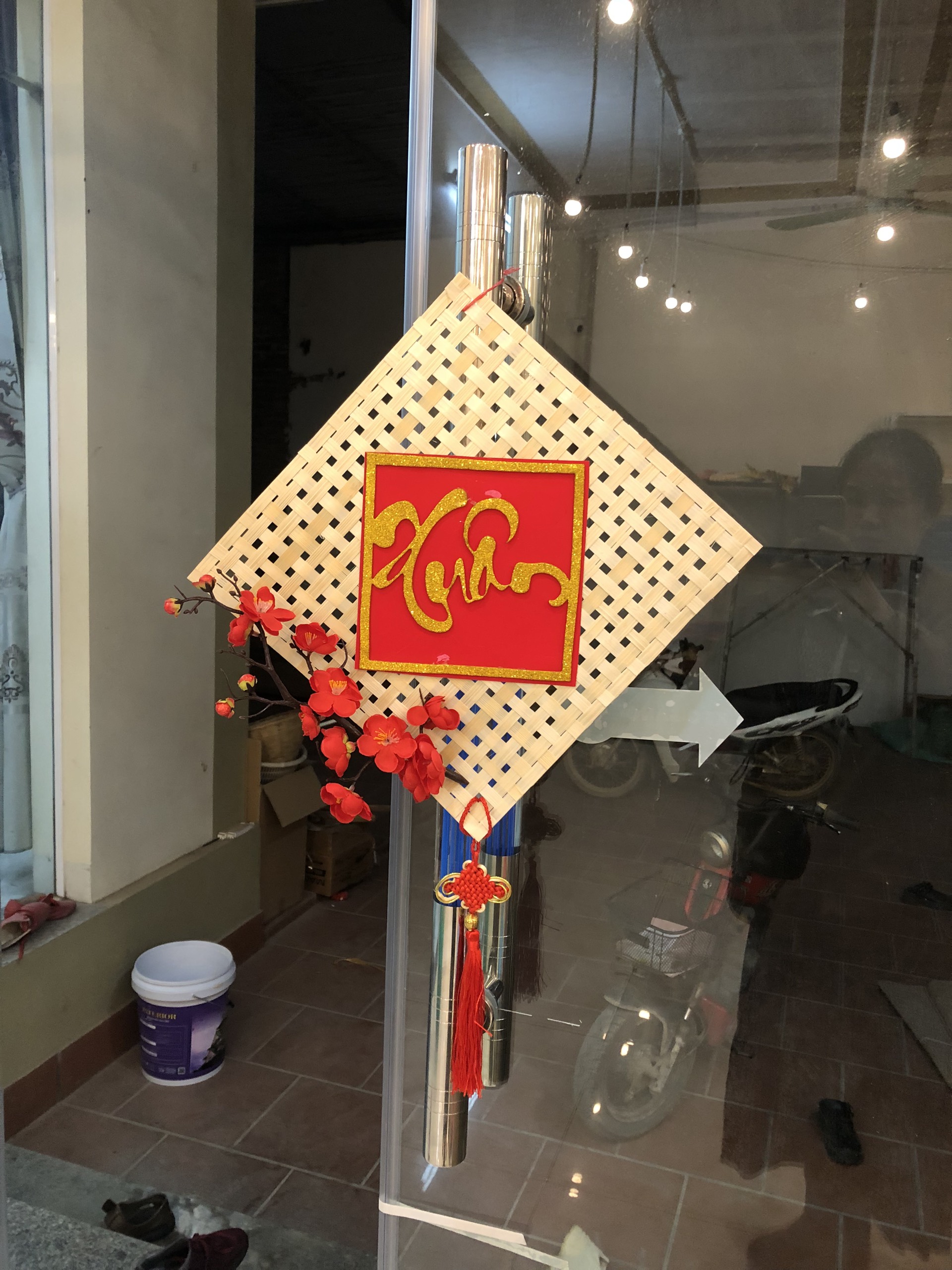 Tấm Treo Trang Trí Tết - Tấm tre treo cửa Tết (nhiều mẫu) - Phên tre, Vỉ tre trang trí, decor