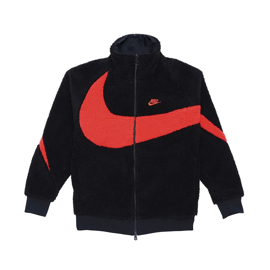 Áo Khoác Lông/Gió 2 Mặt Chính Hãng - Nike Sportswear Swoosh Black/Red - BQ6546-008