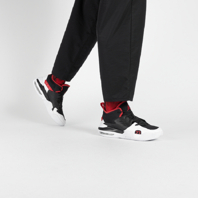 Giày Bóng Rổ Chính Hãng Nike Air Jordan Stay Loyal 2 'Black White Gym Red' - DQ8401-061