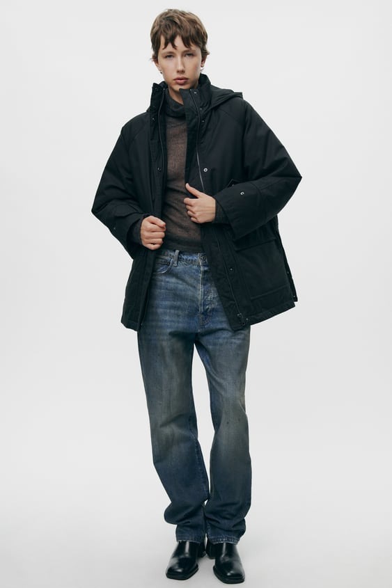 Áo Khoác Chính Hãng - Parka Zara 'Black' - 0518/240