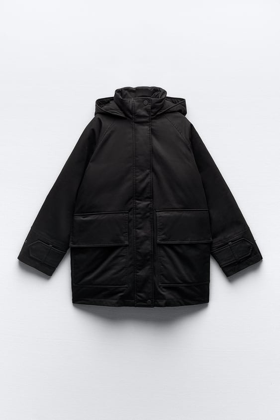 Áo Khoác Chính Hãng - Parka Zara 'Black' - 0518/240