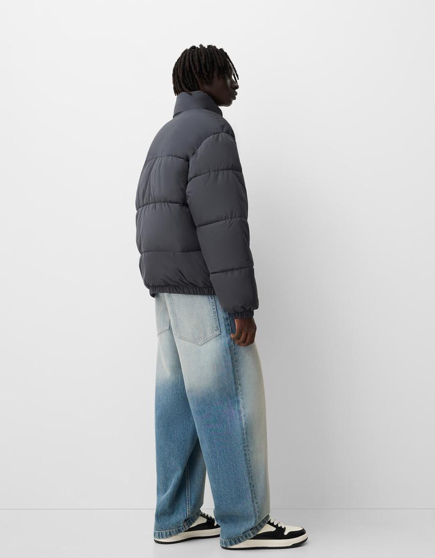 Áo Khoác Chính Hãng - Phao Béo Bershka 2024 ''Grey'' - 6674/085/807