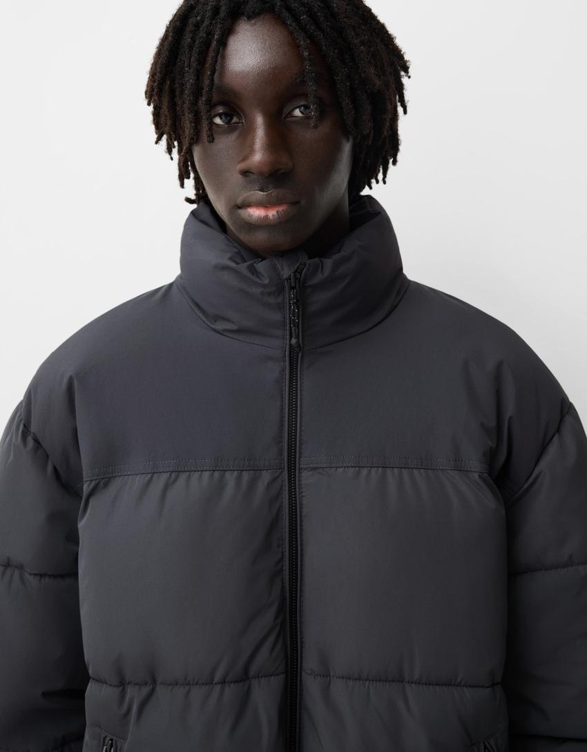 Áo Khoác Chính Hãng - Phao Béo Bershka 2024 ''Grey'' - 6674/085/807