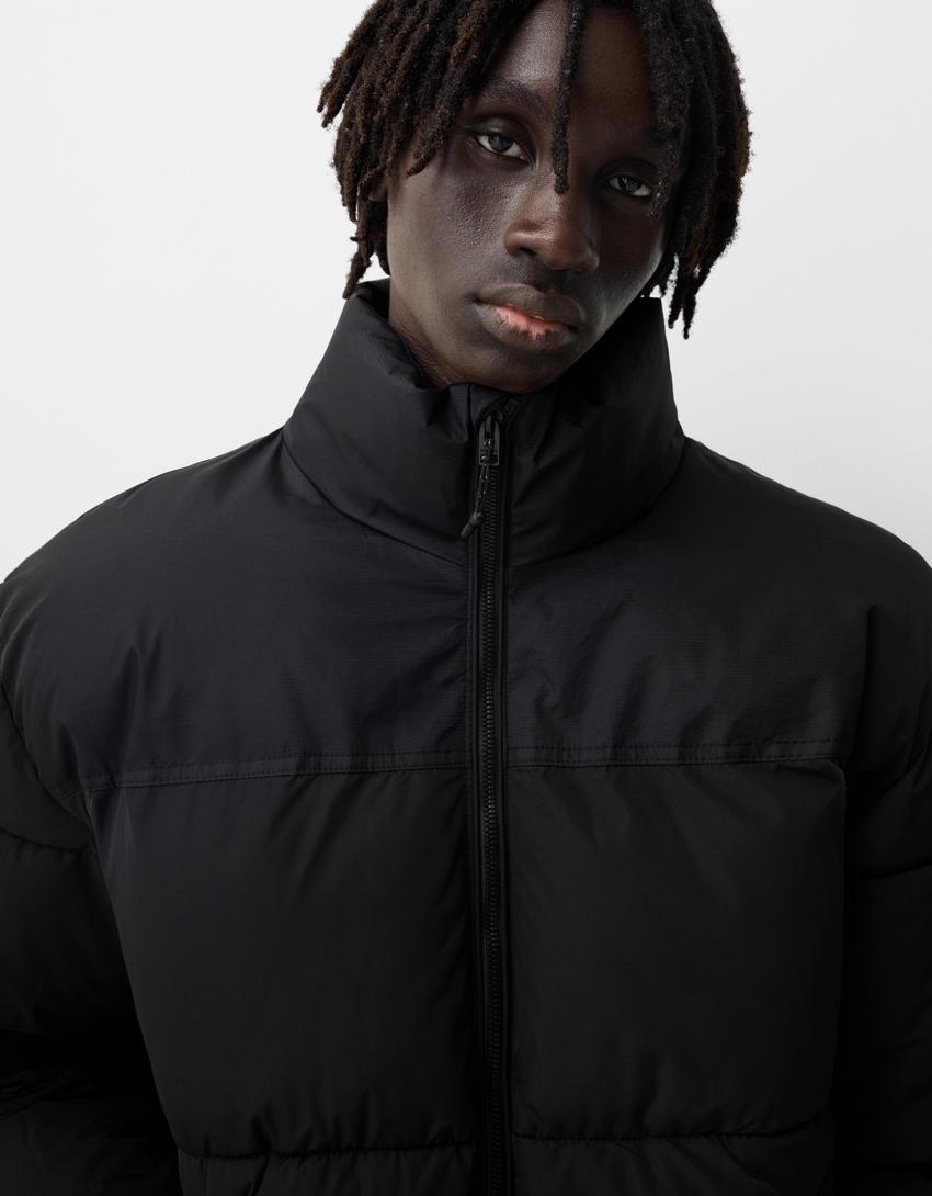 Áo Khoác Chính Hãng - Phao Béo Bershka 2024 ''Black'' - 6674/085/800