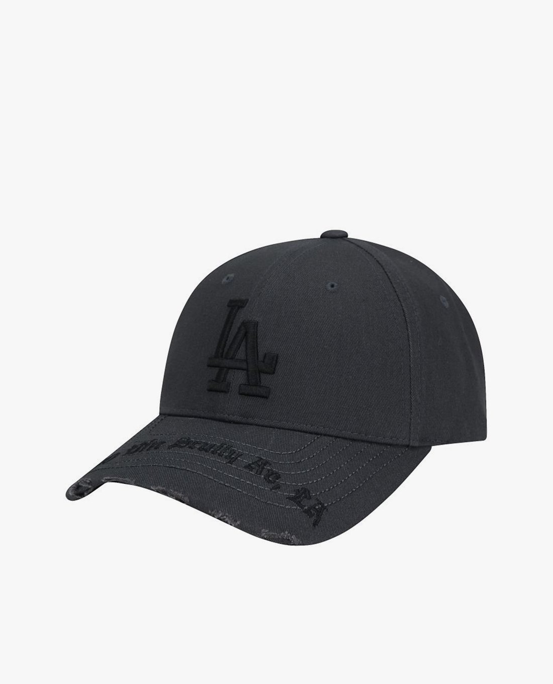 Phụ Kiện Chính Hãng - Mũ Lưỡi Trai MLB Logo LA 1000 Gothic 'Grey' - 32CPKP941-2