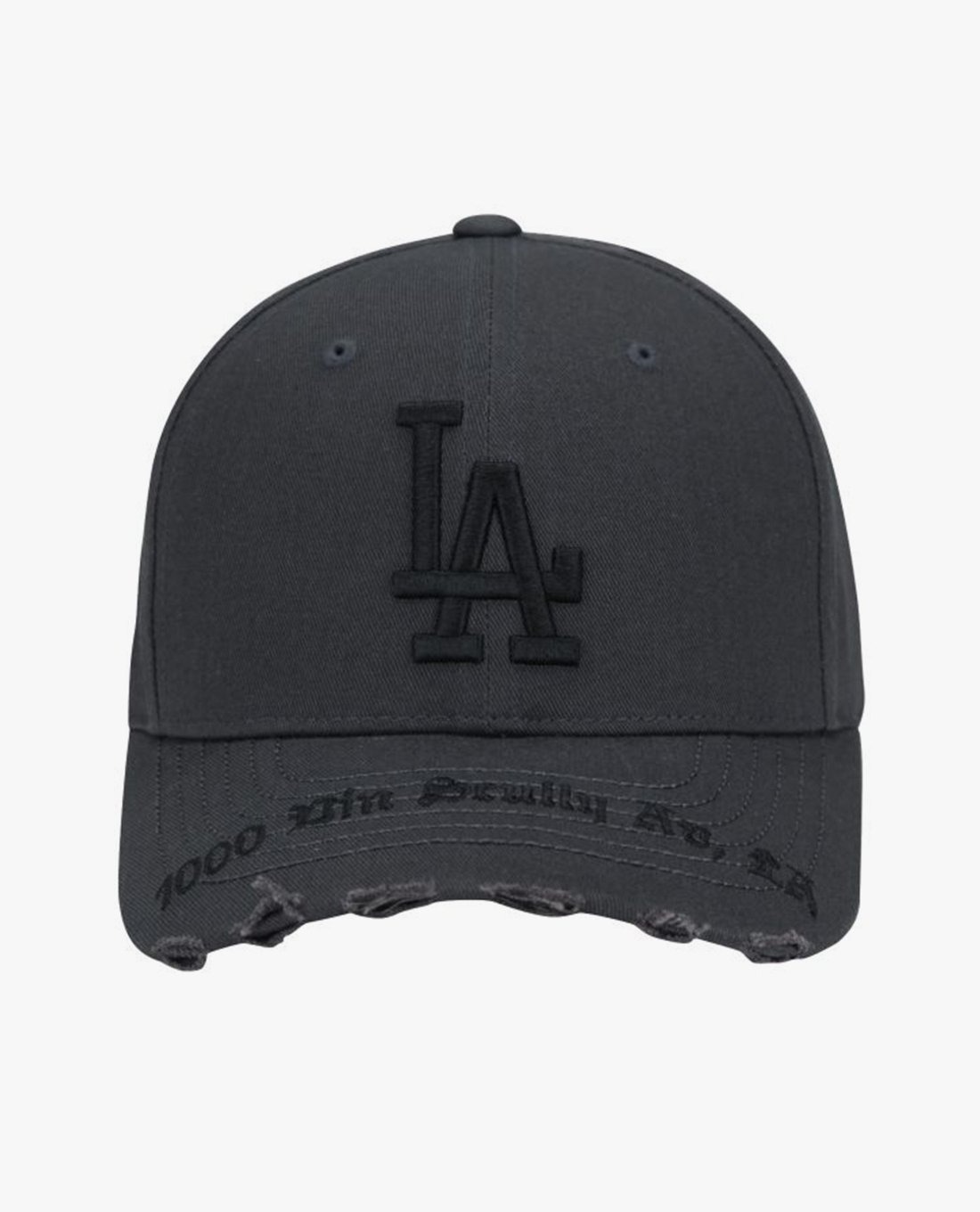 Phụ Kiện Chính Hãng - Mũ Lưỡi Trai MLB Logo LA 1000 Gothic 'Grey' - 32CPKP941-2