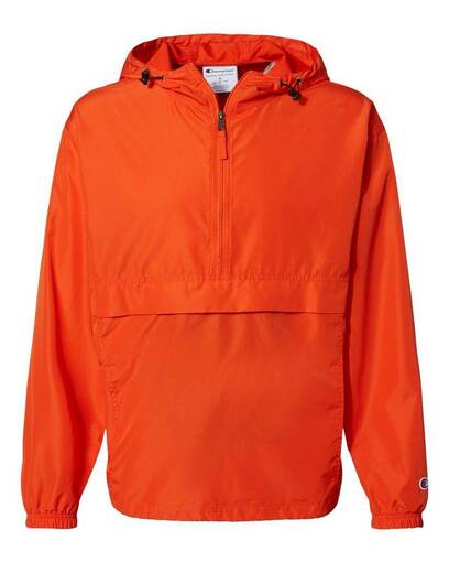 ÁO HOODIE - Champion Adult Packable Anorak 1/4 Zip Jacket - CO200-Orange