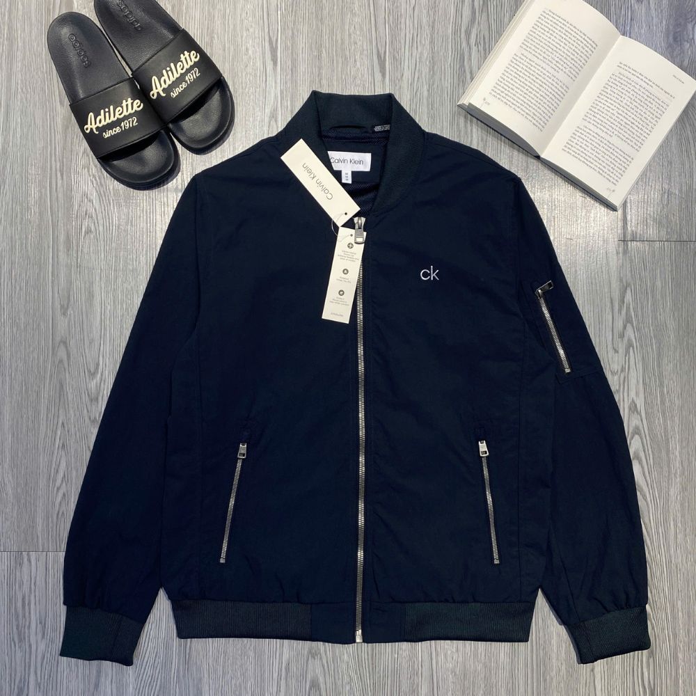 Áo Khoác Chính Hãng - CALVIN KLEIN Solid Full Zip Bomber Jacket Men's 