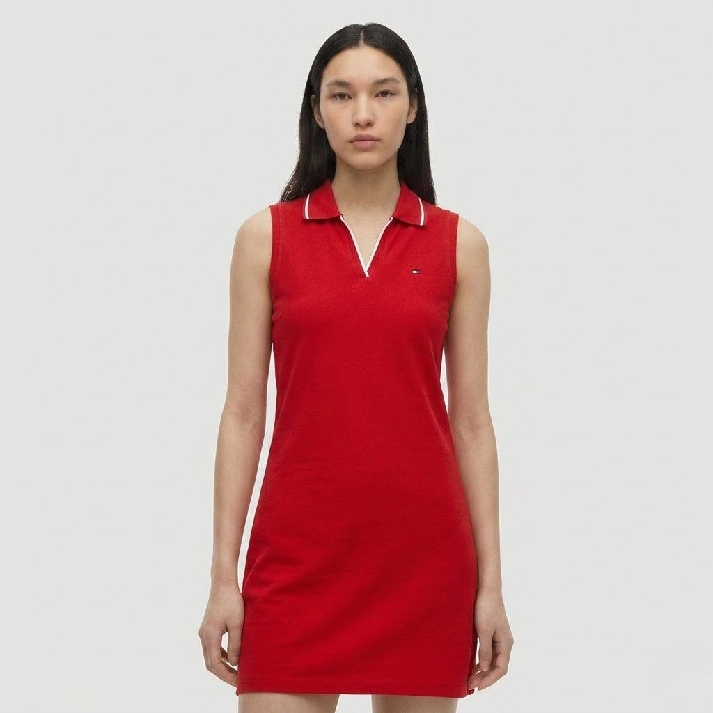 Váy Nữ Chính Hãng - Vintage Tommy Hilfiger Polo Dress Women’s Red -A4BA1KA2-sca